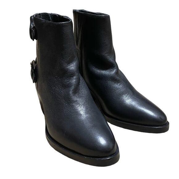 AllSaints Womens Sloan Black Leather Buckle Zip Boot Size EU 36 NIB - Picture 11 of 11